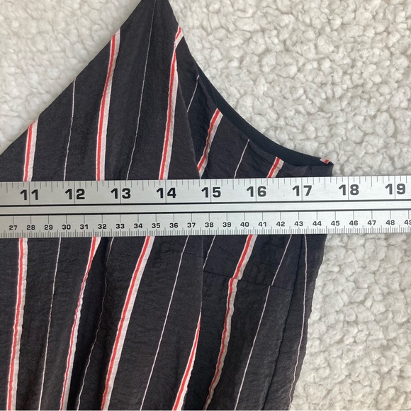 Vince Camuto Women's spaghetti strap black wide leg striped jumpsuit, Sz M - Picture 9 of 17